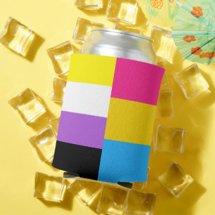 Nonbinaire pansexuele duale pride vlag blikjeskoeler