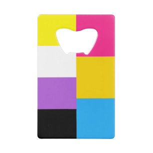 Nonbinaire pansexuele duale Pride-vlag Creditkaart Flessenopener