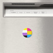 Nonbinaire pansexuele duale trotsvlag magneet (Insitu (Vaatwasser))