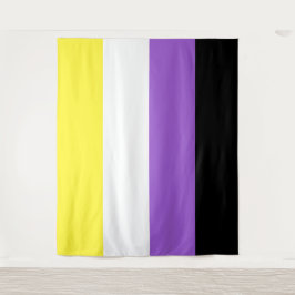 Nonbinaire Vlag Extra Groot LGBT Wandkleed