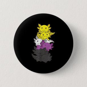 Nonbinaire Vlag Non Binaire Trots Lgbtq Axolotl _1 Ronde Button 5,7 Cm