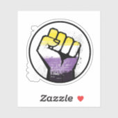 Nonbinaire Weerstands Vuist Sticker (Vel)