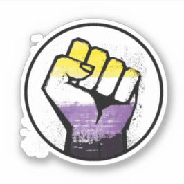 Nonbinaire Weerstands Vuist Sticker
