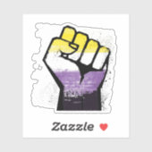 Nonbinaire Weerstands Vuist Sticker (Vel)