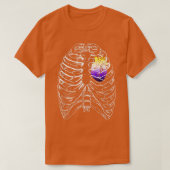 Nonbinary anatomic Heart Ribcage NB Enby Pride H T-shirt (Design voorkant)
