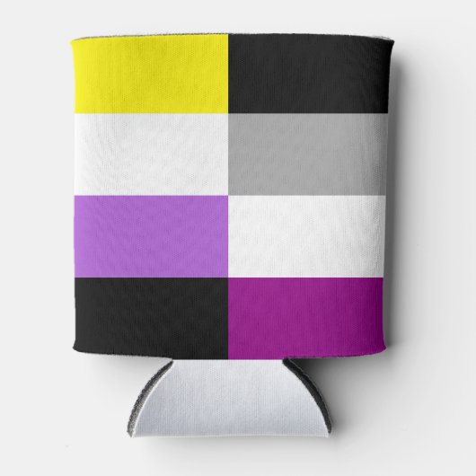 Nonbinary Asexual Dual Pride Flag Blikjeskoeler (Voorkant)