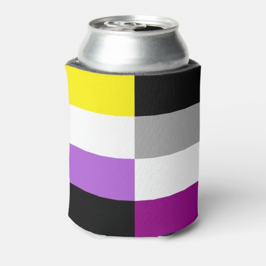 Nonbinary Asexual Dual Pride Flag Blikjeskoeler (Blikje Achterkant)