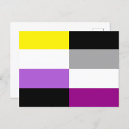 Nonbinary Asexual Dual Pride Flag Briefkaart