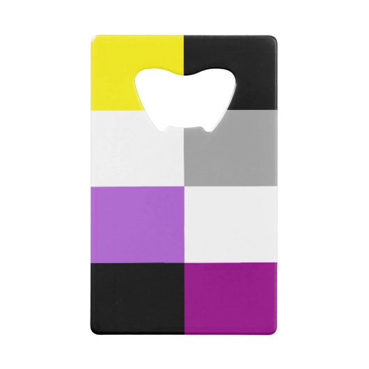 Nonbinary Asexual Dual Pride Flag Creditkaart Flessenopener (Voorkant)
