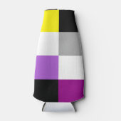 Nonbinary Asexual Dual Pride Flag Flesjeskoeler (Voorkant)