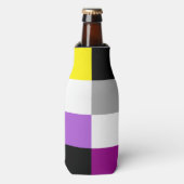 Nonbinary Asexual Dual Pride Flag Flesjeskoeler (Fles Voorkant)