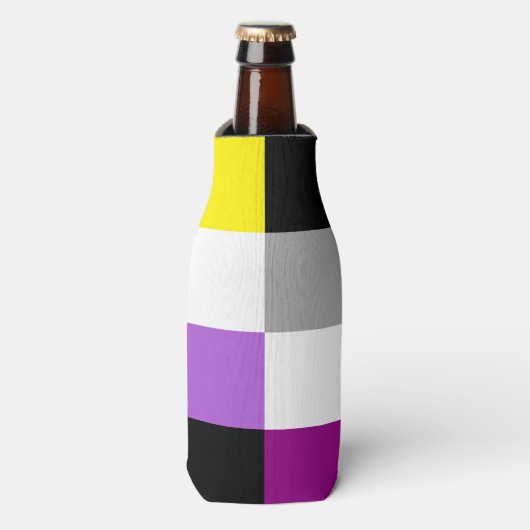 Nonbinary Asexual Dual Pride Flag Flesjeskoeler (Fles Voorkant)