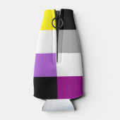 Nonbinary Asexual Dual Pride Flag Flesjeskoeler (Achterkant)