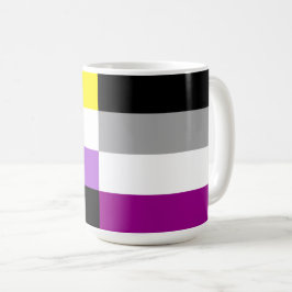 Nonbinary Asexual Dual Pride Flag Koffiemok
