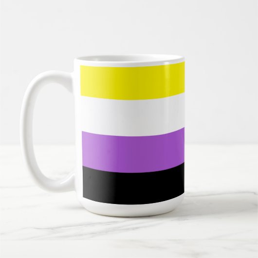 Nonbinary Asexual Dual Pride Flag Koffiemok (Links)