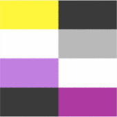 Nonbinary Asexual Dual Pride Flag Laptop Sticker (Voorkant)