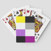 Nonbinary Asexual Dual Pride Flag Pokerkaarten (Achterkant)