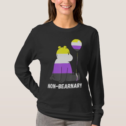 Nonbinary Beer Ballon Lgbtq Nonbinary Flag Nonbina T-shirt (Voorkant)