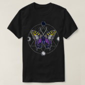 Nonbinary Butterfly Enby Pride Flag LGBT Subtle TR T-shirt (Design voorkant)