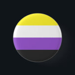 Nonbinary Button<br><div class="desc">Een eenvoudig ontwerp met de nonbinary pride vlag.</div>