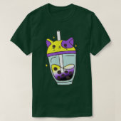 Nonbinary Cat Bubble Tea Lover Kawaii LGBT Non Bin T-shirt (Design voorkant)