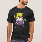 Nonbinary Cat Nonbinary Pride T-shirt (Voorkant)