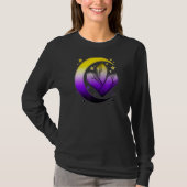 Nonbinary Celestial Spiritueel Enby Pride Moon Boh T-shirt (Voorkant)