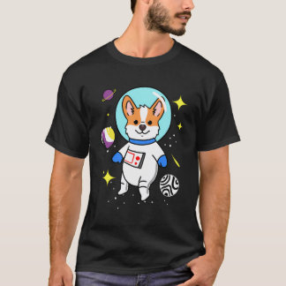 Nonbinary Corgi in de ruimte Nonbinary Pride T-shirt