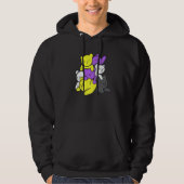 Nonbinary Cute Bears Nonbinary Flag Nonbinary Prid Hoodie (Voorkant)