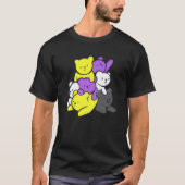 Nonbinary Cute Bears Nonbinary Flag Nonbinary Prid T-shirt (Voorkant)