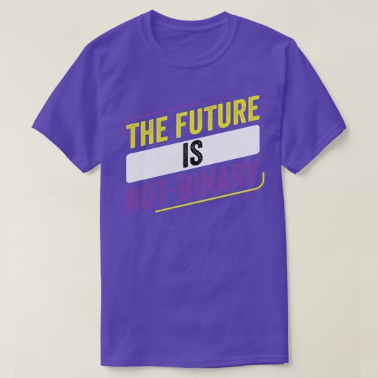 NonBinary De toekomst is nietBinary LHBT Enby T-shirt (Design voorkant)