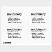 Nonbinary Definition Rechthoekige Sticker (Vel)