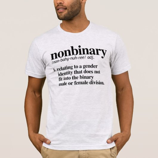 Nonbinary Definition T-shirt (Voorkant)