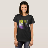 Nonbinary Flag Enby Genderqueer Niet Binair T-shirt (Voorkant volledig)