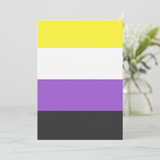 NonBinary Flag Kaart (Staand voorkant)