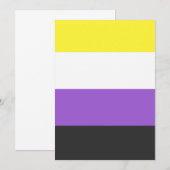 NonBinary Flag Kaart (Voorkant / Achterkant)