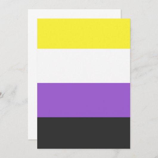 NonBinary Flag Kaart (Voorkant / Achterkant)