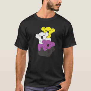 Nonbinary Flag Pile Pride LGBTQ Koalas Leuke Nonbi T-shirt