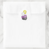 Nonbinary Flag Pride Lgbetq de Stomme SleufTegel Ronde Sticker (Tas)