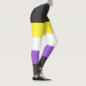 Nonbinary Flag Rainbow Pride Leggings (Rechts)