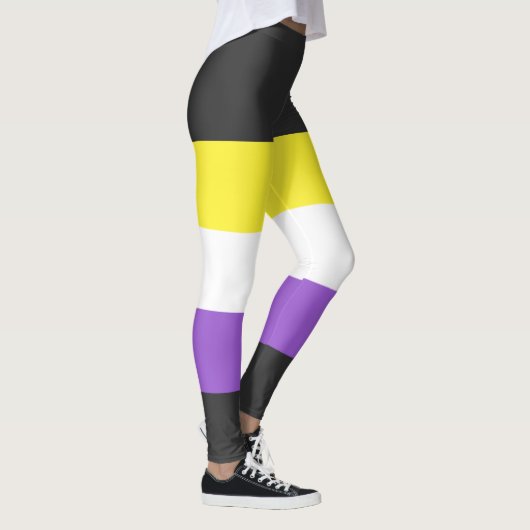 Nonbinary Flag Rainbow Pride Leggings (Rechts)