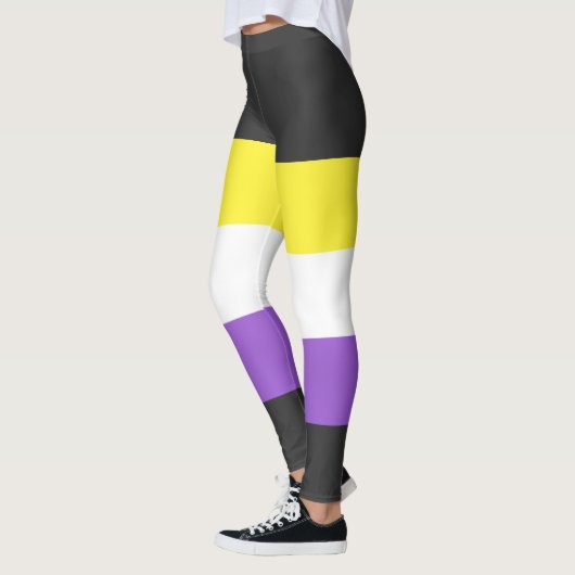 Nonbinary Flag Rainbow Pride Leggings (Links)