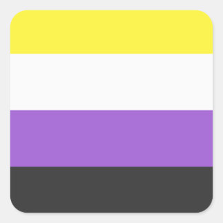 NonBinary Flag Vierkante Sticker