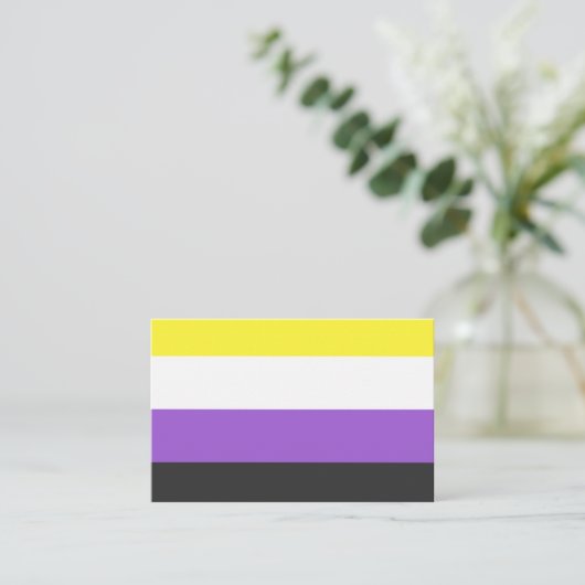 NonBinary Flag Visitekaartje (Staand voorkant)