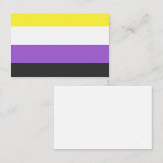 NonBinary Flag Visitekaartje (Voorkant / Achterkant)