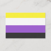 NonBinary Flag Visitekaartje (Voorkant)