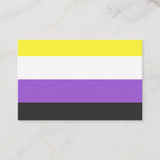 NonBinary Flag Visitekaartje