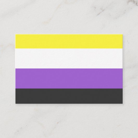 NonBinary Flag Visitekaartje (Voorkant)