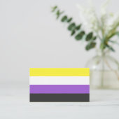 NonBinary Flag Visitekaartje (Staand voorkant)