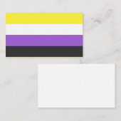 NonBinary Flag Visitekaartje (Voorkant / Achterkant)